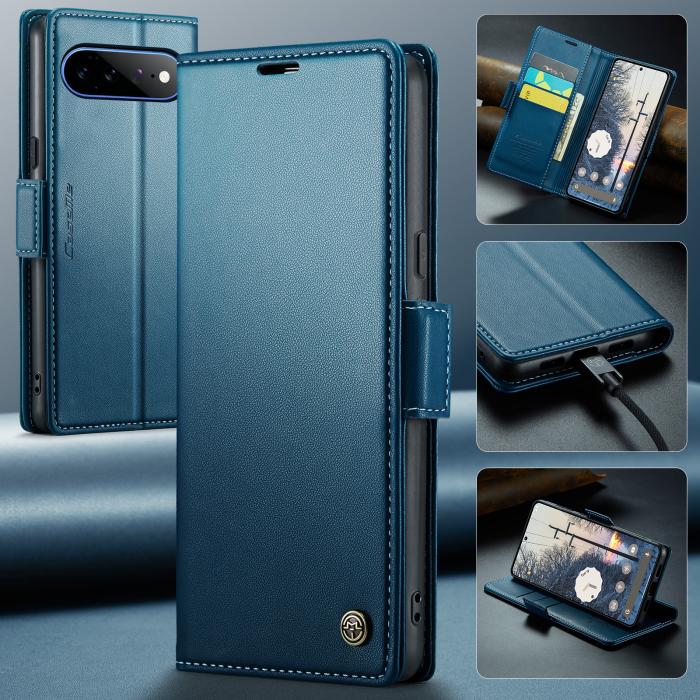 Bild 6, CASEME Google Pixel 11 Pro XL Fodral RFID Läder Blå