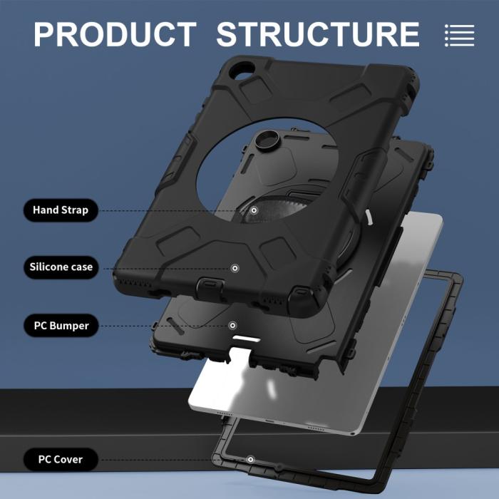 Bild 6, Samsung Galaxy Tab A9 Plus Skal 360 Rotation Shockproof Med Rem
