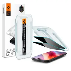 Spigen iPhone Air 2-PACK Sk&auml;rmskydd GLAS.tR "Ez Fit" Privacy