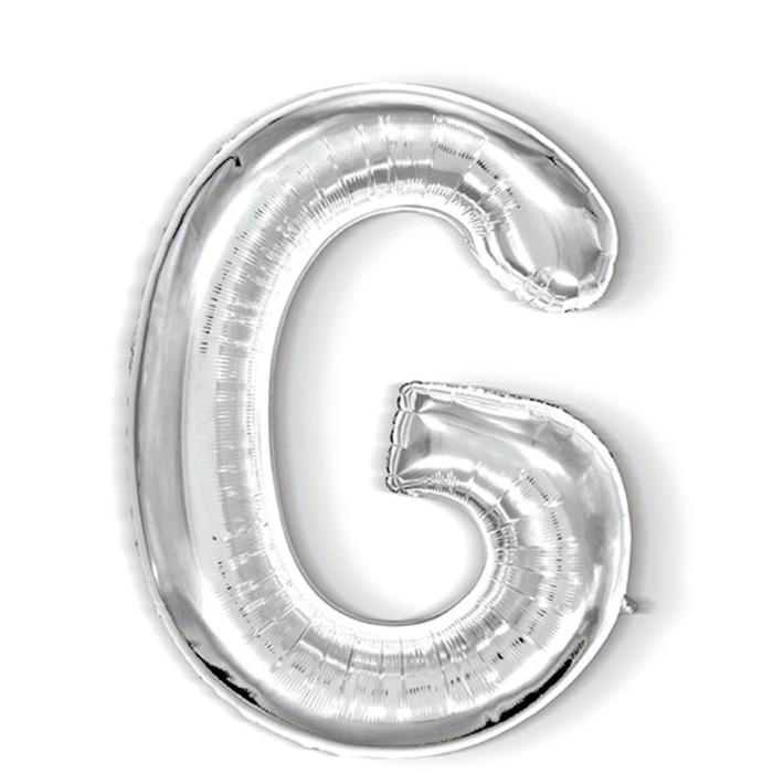 Bild 1, Bokstavsballong G 40 cm Silver