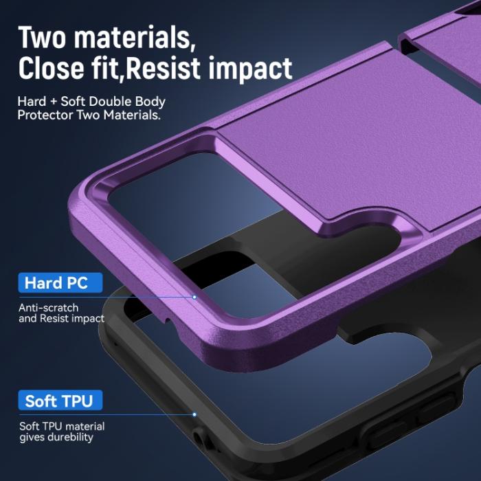 Bild 5, Samsung Galaxy Z Flip 4 Skal Heavy Armor Hybrid Lila
