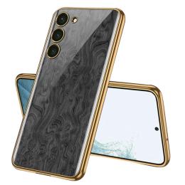 GKK Galaxy S24 Skal Härdat Glas Electroplate Träfi