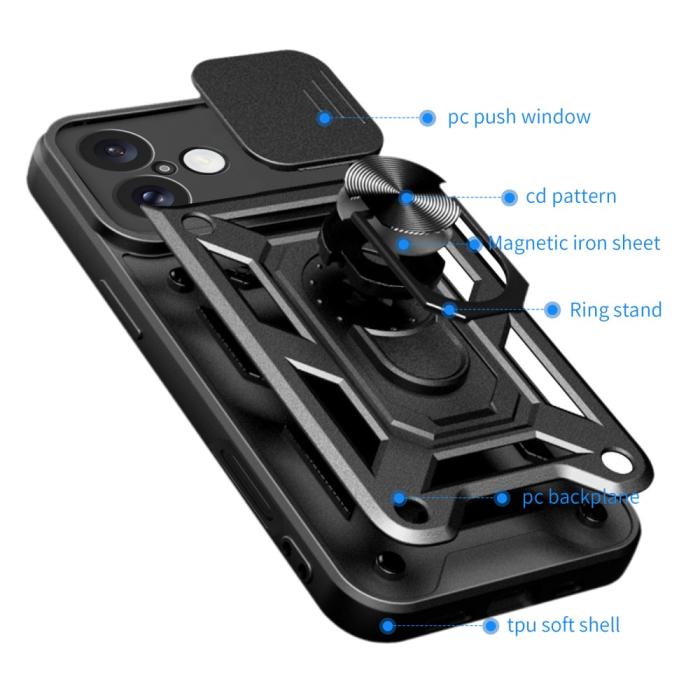 Bild 3, iPhone 16 Skal CamShield Ring Hybrid Roséguld