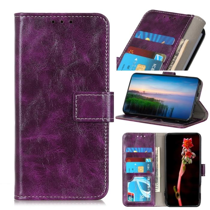 Bild 1, Xiaomi 13 Pro 5G Fodral Crazy Horse Retro Läder Lila
