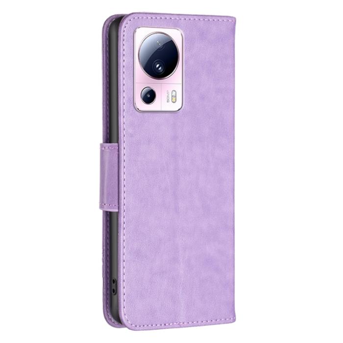 Bild 3, Xiaomi 13 Lite 5G Fodral Med Fjäril Tryck Lila