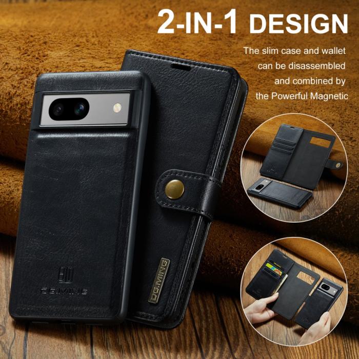 Bild 4, DG.MING Google Pixel 7A 2in1 Magnet Fodral / Skal Svart