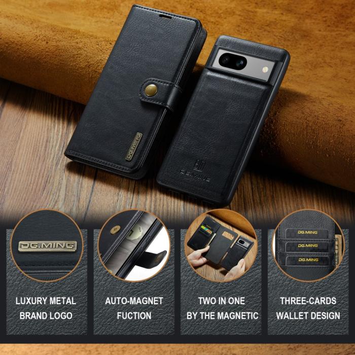 Bild 5, DG.MING Google Pixel 7A 2in1 Magnet Fodral / Skal Svart