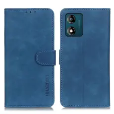 KHAZENH Motorola Moto E13 Fodral Retro Läder Blå