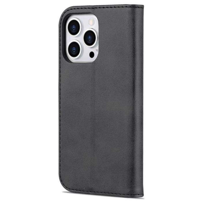 Bild 3, AZNS iPhone 14 Pro Max Fodral Läder Svart