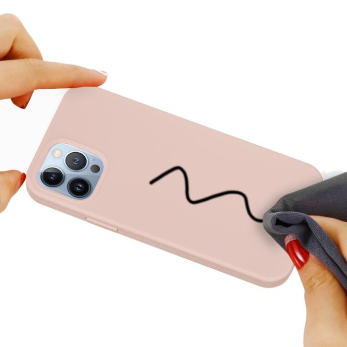 Bild 5, iPhone 15 Pro Skal Silikon Sand Pink