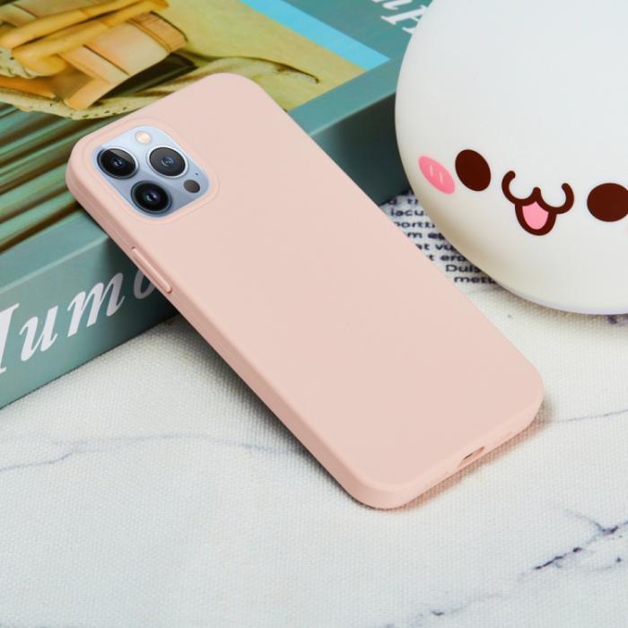 Bild 6, iPhone 15 Pro Skal Silikon Sand Pink