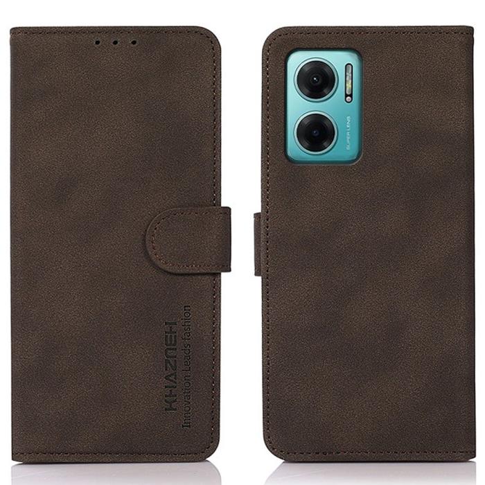 Bild 1, KHAZNEH Xiaomi Redmi 10 5G Fodral Retro Läder Brun