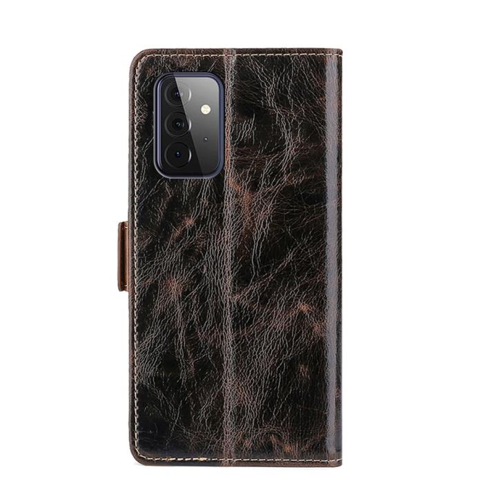 Bild 3, Samsung Galaxy A72 - Läder Fodral - Brun