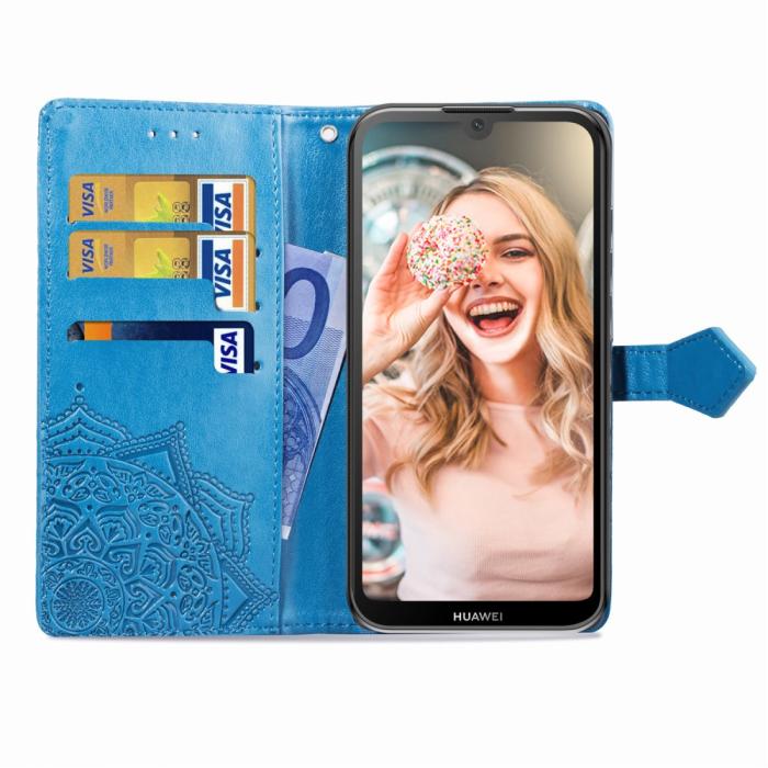 Bild 5, Huawei Y5 (2019) - Plånboksfodral Mandala - Blå