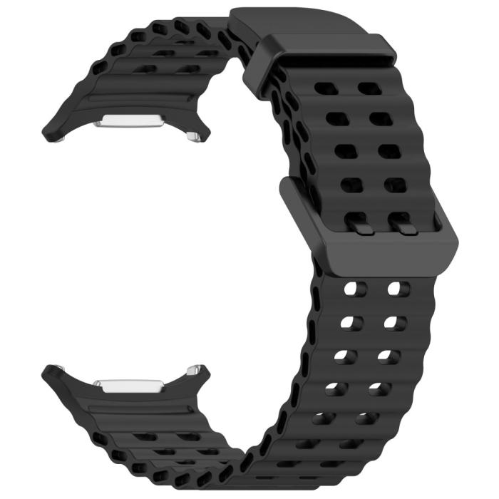 Bild 2, Galaxy Watch Ultra (2025) 47 mm Armband Wave Design Svart