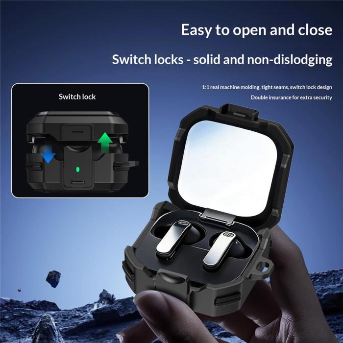 Bild 5, Samsung Galaxy Buds 4/4 Pro Skal Shockproof Hybrid Svart
