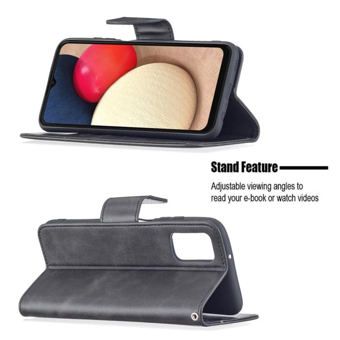 Bild 4, Samsung Galaxy A03s Fodral Läder Solid Shark Svart
