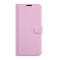 Nokia G10 / G20 Fodral Litchi Läder Ljus Rosa