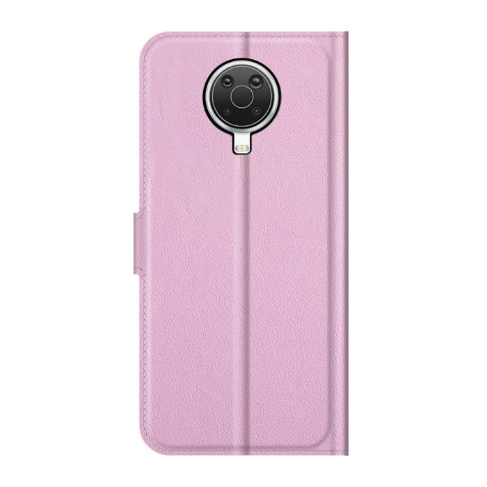 Bild 3, Nokia G10 / G20 Fodral Litchi Läder Ljus Rosa