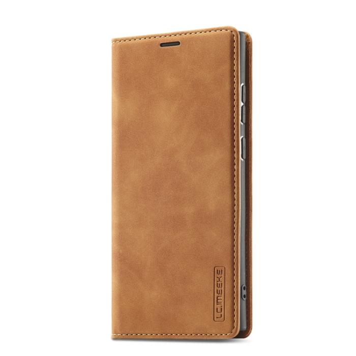 Bild 2, LC.IMEEKE Samsung Galaxy S22 Fodral Flip Retro Läder Brun
