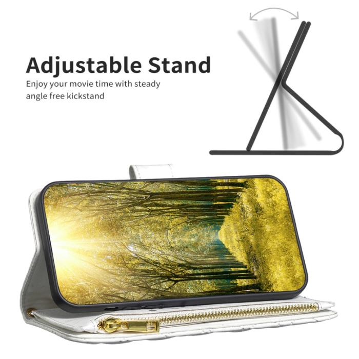Bild 2, BINFEN Galaxy S25 Ultra Fodral Diamond Multifunktionell Vit