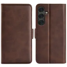 Samsung Galaxy S25 Fodral L&auml;der Brun