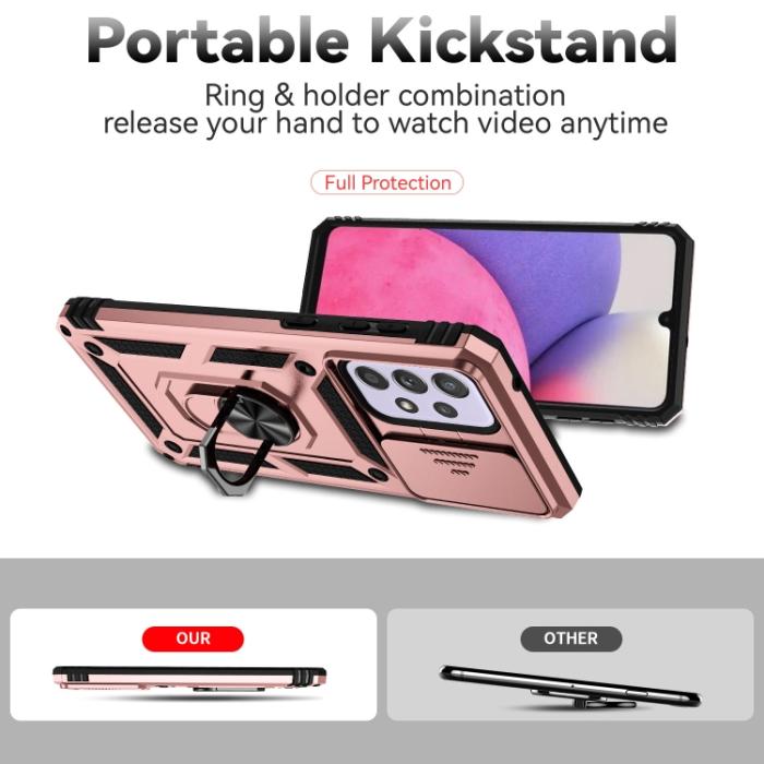 Bild 3, Samsung Galaxy A33 5G Skal Ring CamShield Roséguld