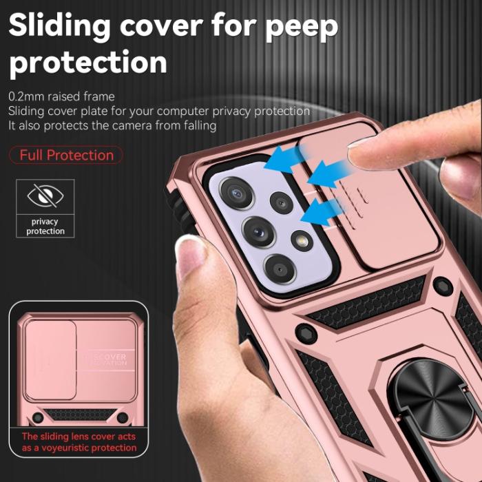 Bild 6, Samsung Galaxy A33 5G Skal Ring CamShield Roséguld