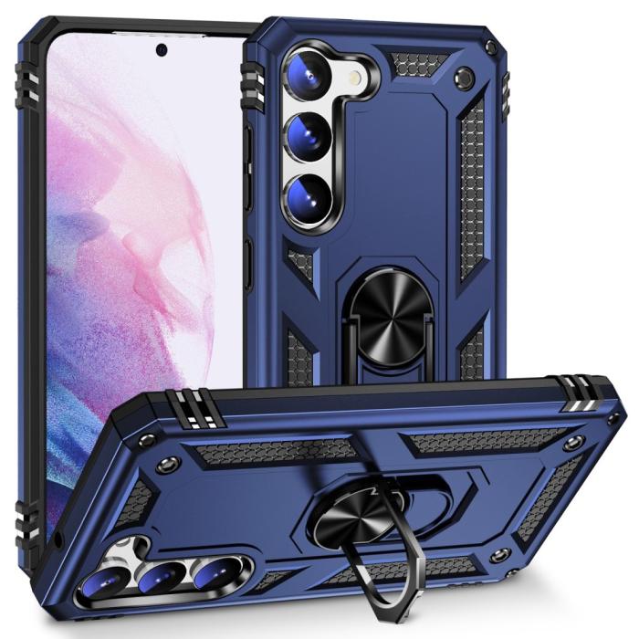 Bild 1, Samsung Galaxy S23 Plus Skal Ring Shockproof Hybrid Blå