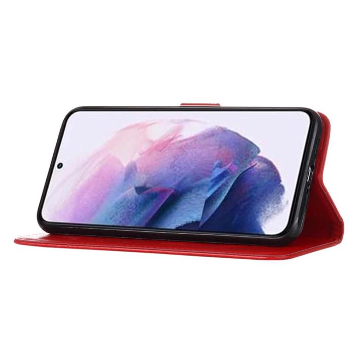 Bild 3, Samsung Galaxy S23 Fodral Fjäril Tryck Röd