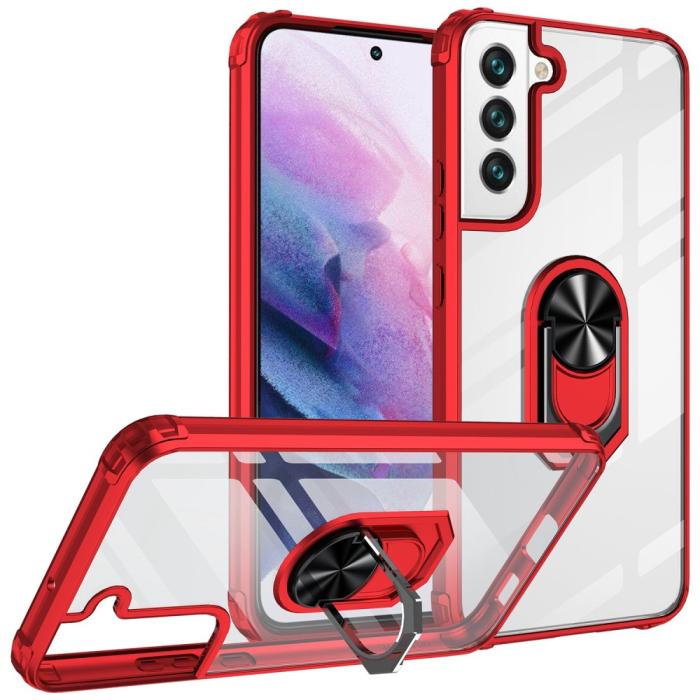 Bild 1, Samsung Galaxy S23 Skal Armor Ring Hybrid Röd