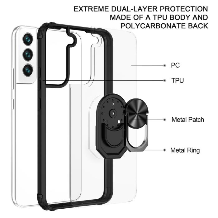 Bild 3, Samsung Galaxy S23 Skal Armor Ring Hybrid Röd