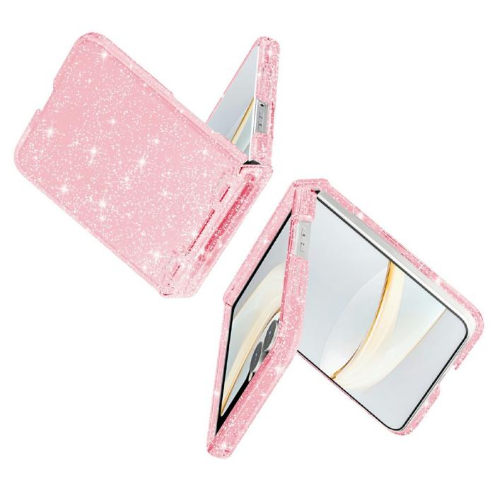 Bild 2, Samsung Galaxy Z Flip 8 Skal Glitter TPU Rosa