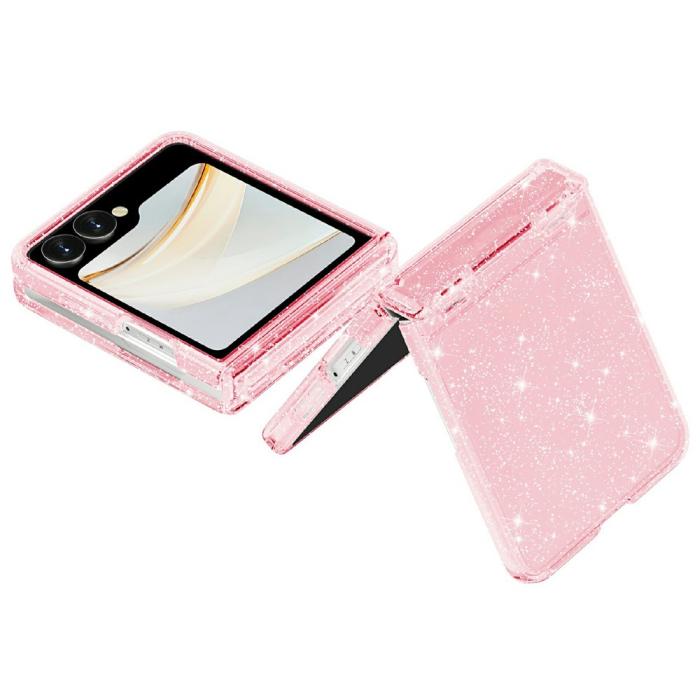Bild 3, Samsung Galaxy Z Flip 8 Skal Glitter TPU Rosa