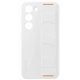 Samsung Galaxy S23 Skal Silicone with Strap Vit