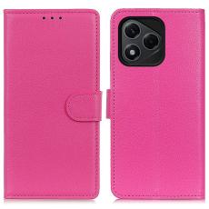 Honor 400 Lite Fodral Litchi L&auml;der Rosa