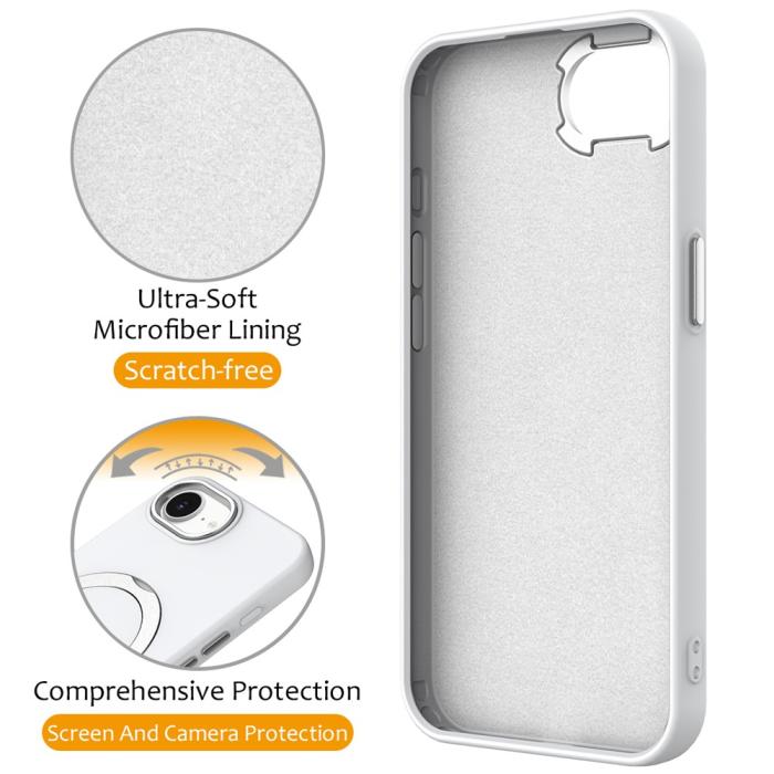 Bild 3, iPhone 17e / 16e Skal MagSafe Kickstand Hybrid Vit