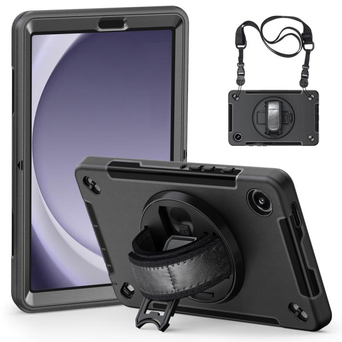 Bild 1, Samsung Galaxy Tab A9 Skal 360 Rotation Shockproof Med Rem