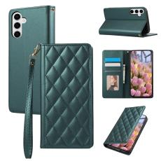 Samsung Galaxy S26 Plus Fodral RFID Rhombus L&auml;der Gr&ouml;n