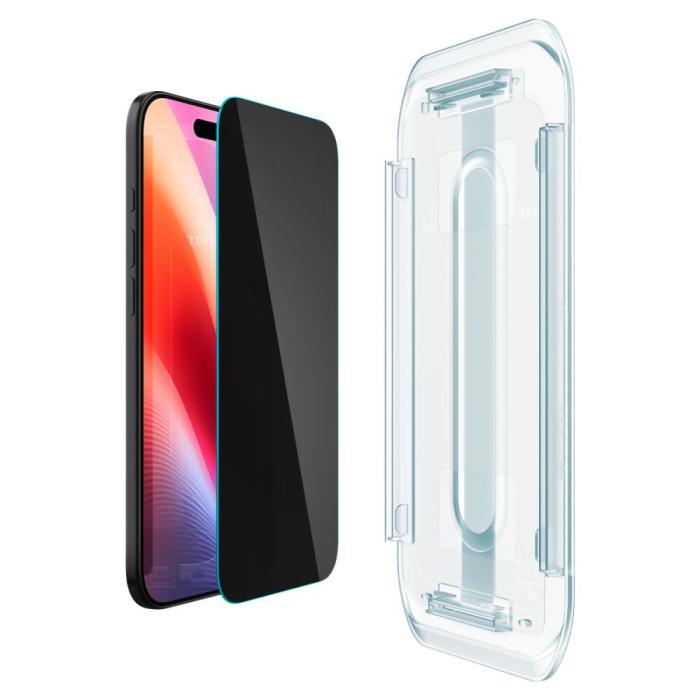 Bild 4, Spigen iPhone Air 2-PACK Skärmskydd GLAS.tR 