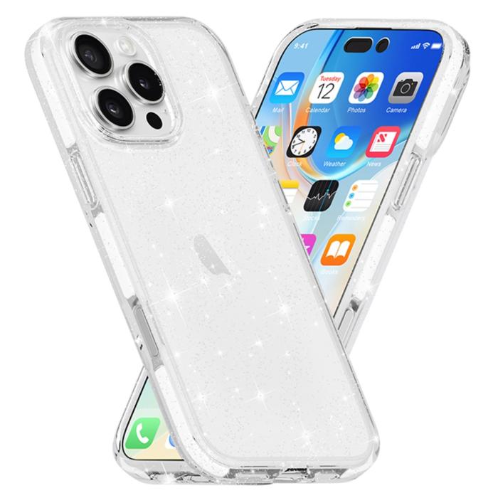 Bild 1, iPhone 16 Pro Skal Glitter Transparent