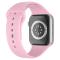 Apple Watch 38/40/41 mm Silikon Armband (M/L) Ljus Rosa