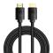 Baseus 2m 8K 60Hz HD HDMI - HDMI 2.1 Nylon Kabel Svart