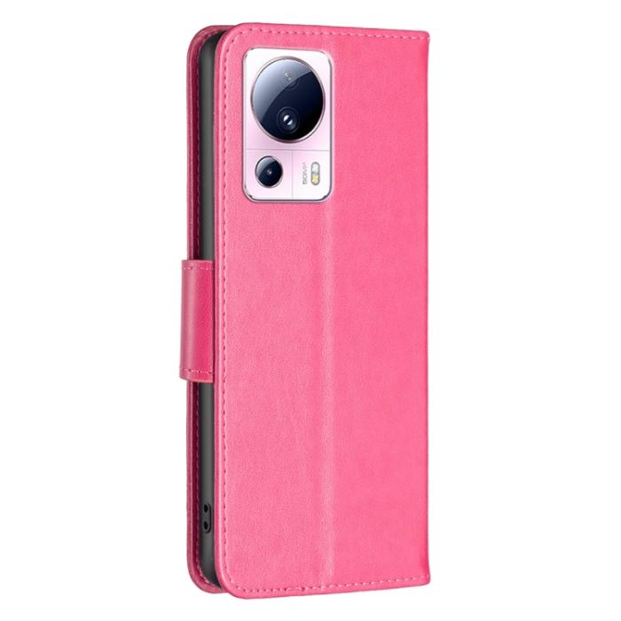 Bild 3, Xiaomi 13 Lite 5G Fodral Med Fjäril Tryck Rosa