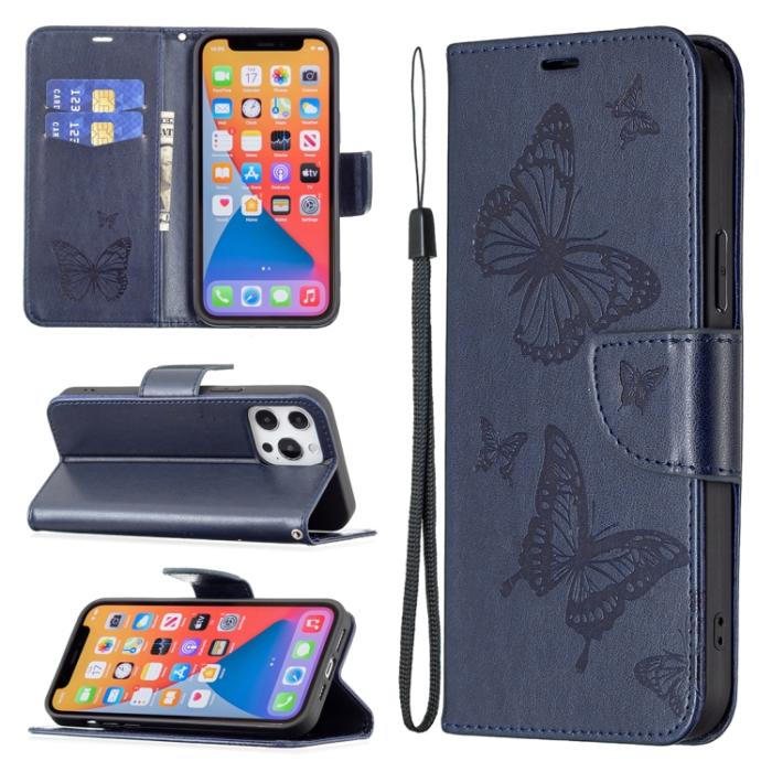 Bild 1, Xiaomi 13 Lite 5G Fodral Med Fjäril Tryck Mörk Blå