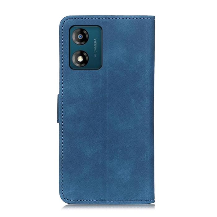Bild 3, KHAZENH Motorola Moto E13 Fodral Retro Läder Blå