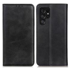 Samsung Galaxy S23 Ultra Flip Fodral Split Läder Svart