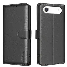 BINFEN iPhone Air Fodral RFID L&auml;der Svart