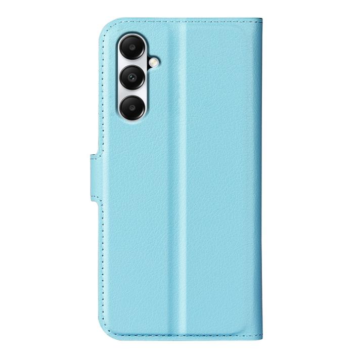 Bild 6, Samsung Galaxy A05s 4G Fodral Litchi Läder Ljus Blå