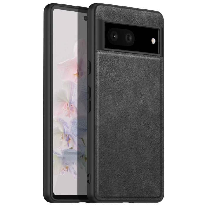 Bild 1, Google Pixel 7 Skal Retro Läderbelagt Svart